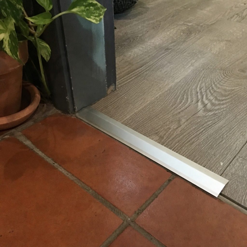 Customer photo review of 26mm Aluminium T-Bar Threshold Strip for Tile to Laminate Floors