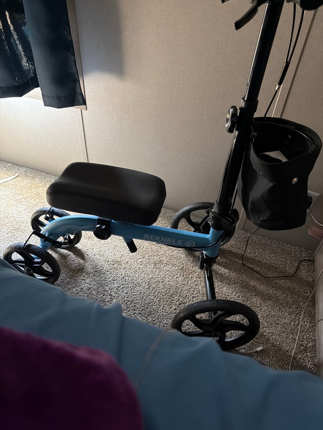 Customer photo review of MT-9251 Best Value Steerable Medical Knee Walker with 10" Wheels