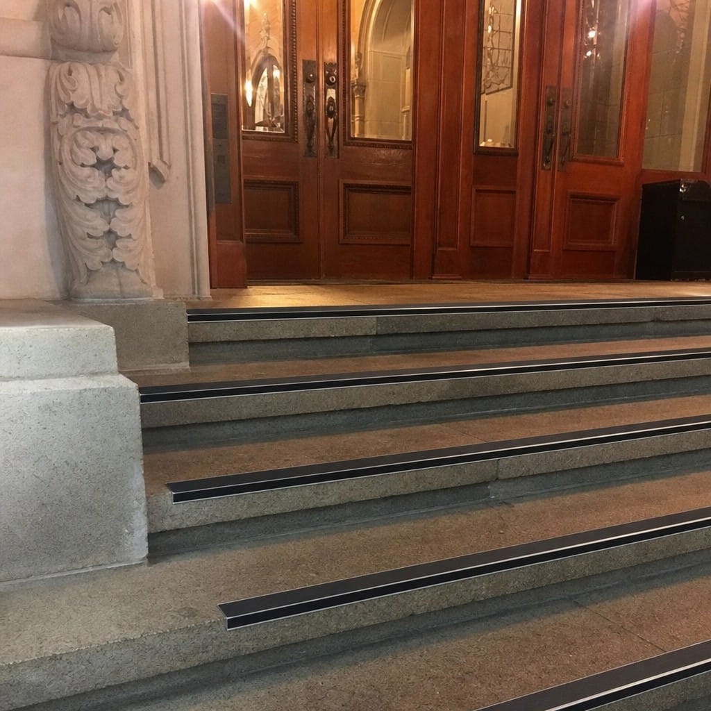 Customer photo review of Heavy Duty Tile-In Stair Nosing | Ceramic & Porcelain Stair Nose Profile