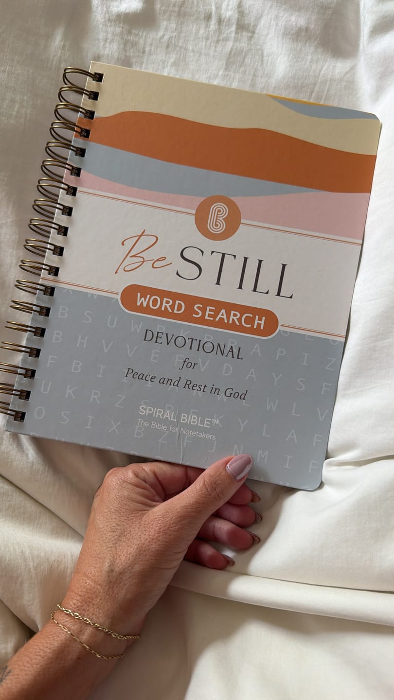 Customer photo review of Be Still: Word Search Devotional for Peace & Rest in God