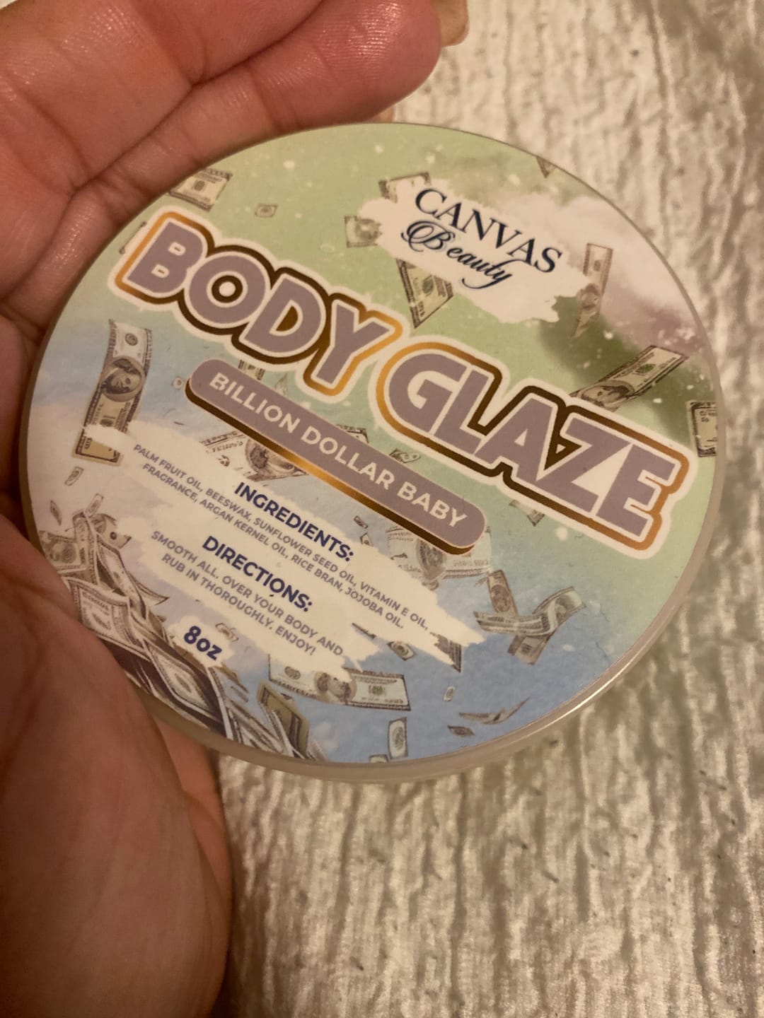 Customer photo review of BODY GLAZE: BILLION DOLLAR BABY