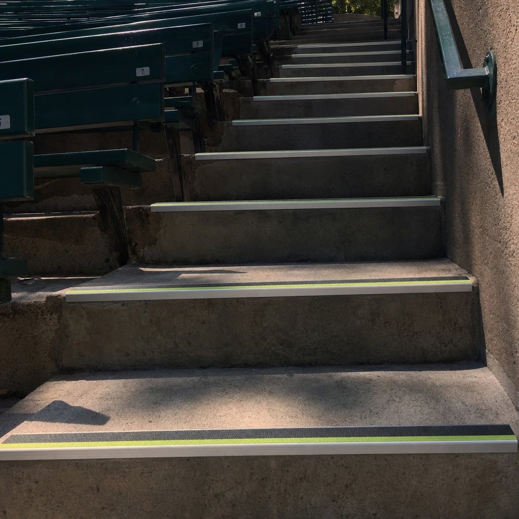 Customer photo review of Screw Fit Aluminium Anti Slip Stair Nosing 60mm x 32mm for Indoor & Outdoor Steps