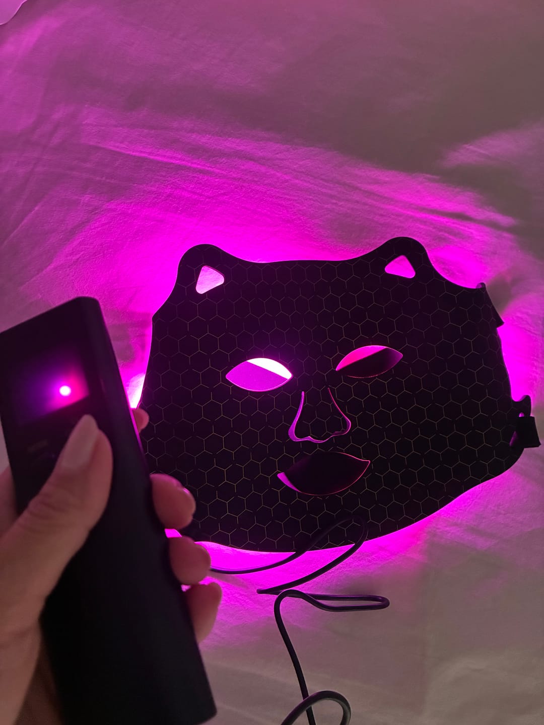 Customer photo review of Glow Máscara LED Facial