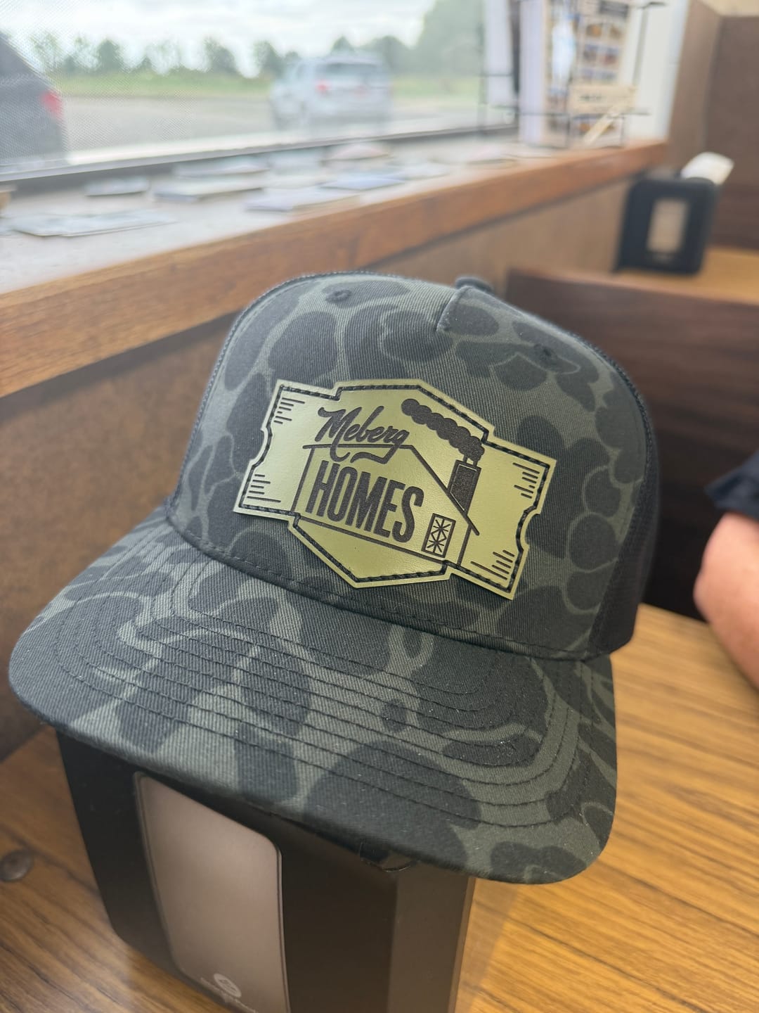 Customer photo review of Premium Custom Leather Patch Hats (Wholesale)