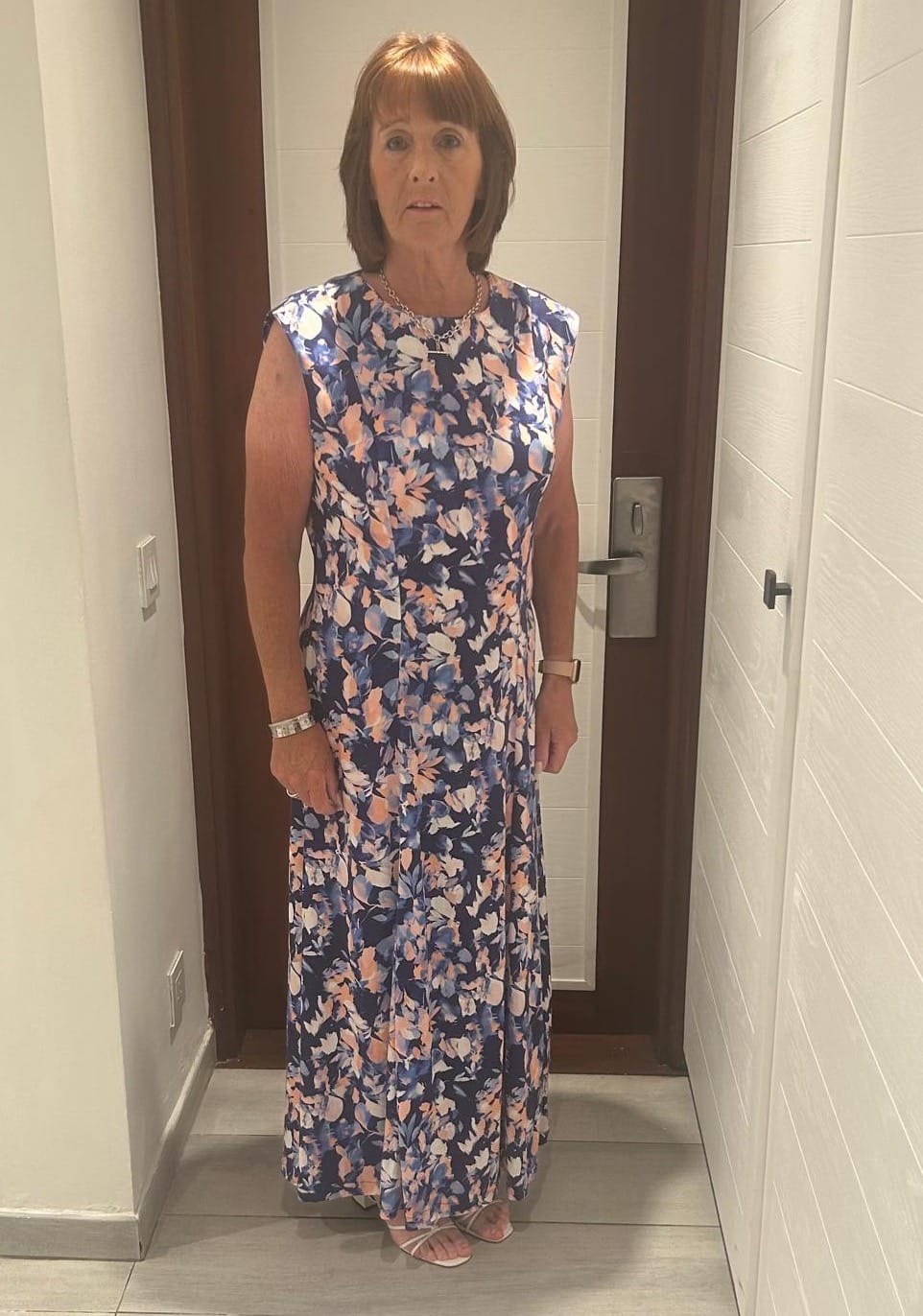 Customer photo review of Wildflower Wash Stretch Linen Mix Fabric