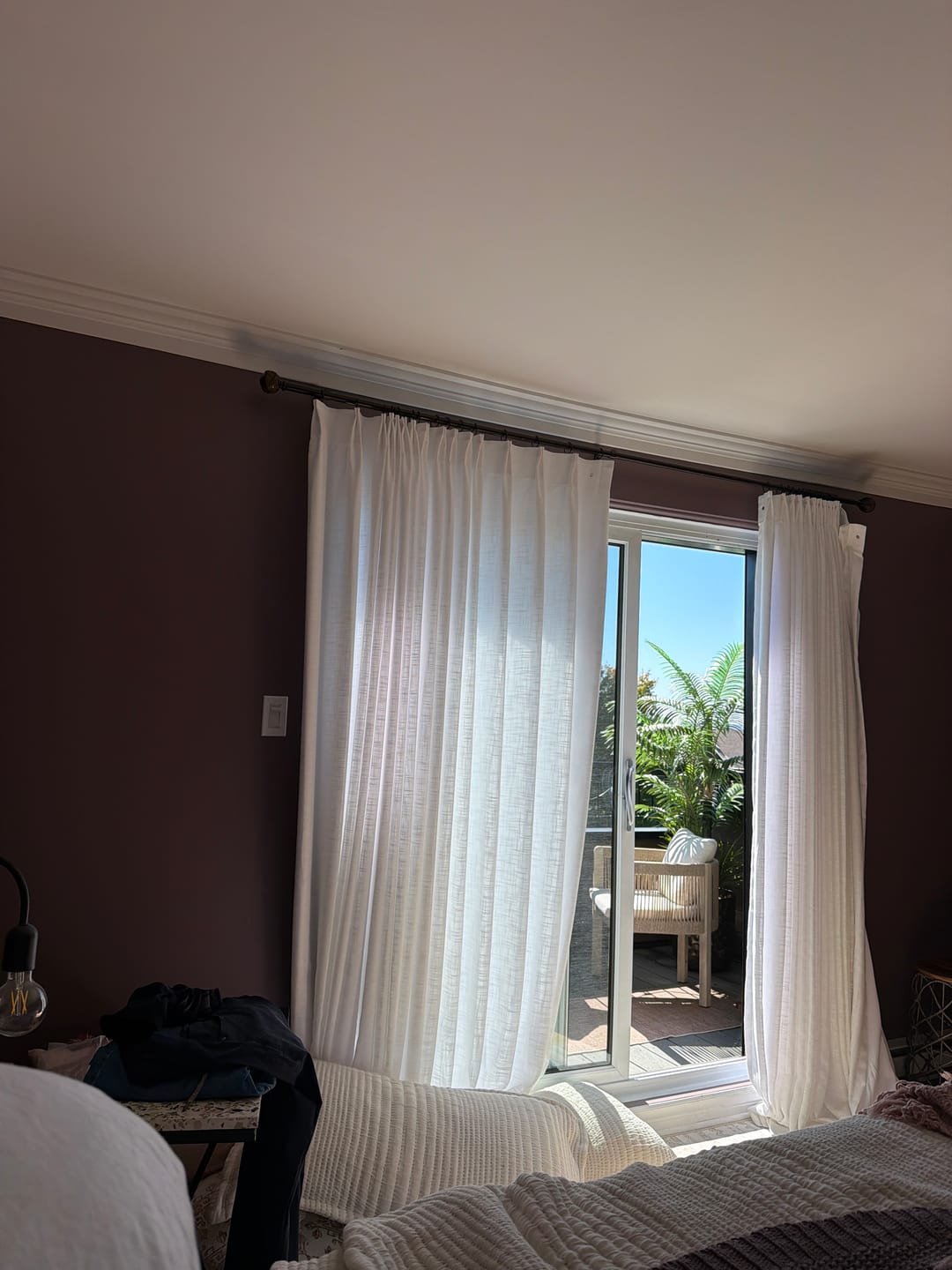 Customer photo review of Juniper Linen Coarse Slub Sheer Curtains