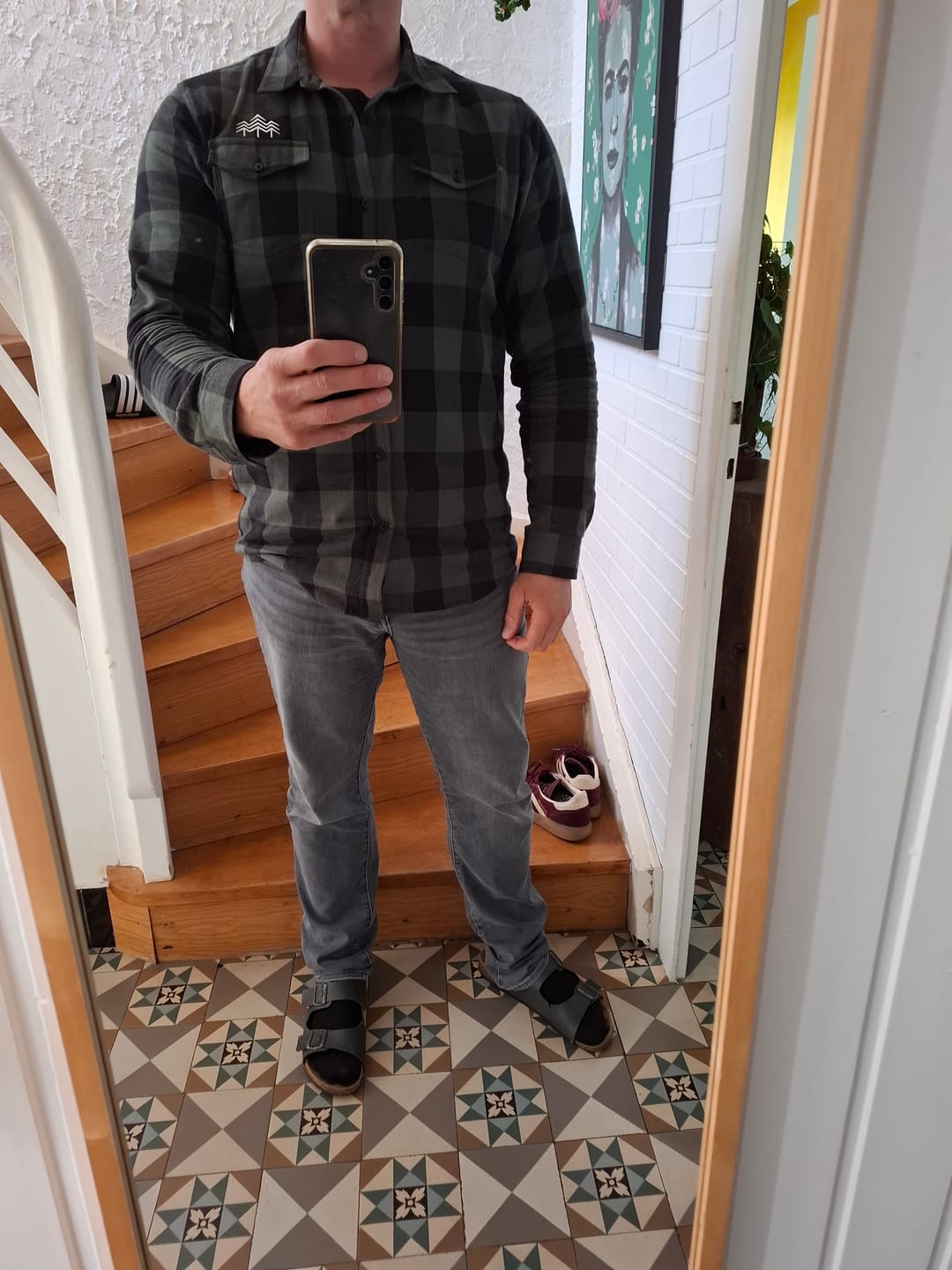 Customer photo review of Holzbrüder® Unisex Flanellhemd - army/black