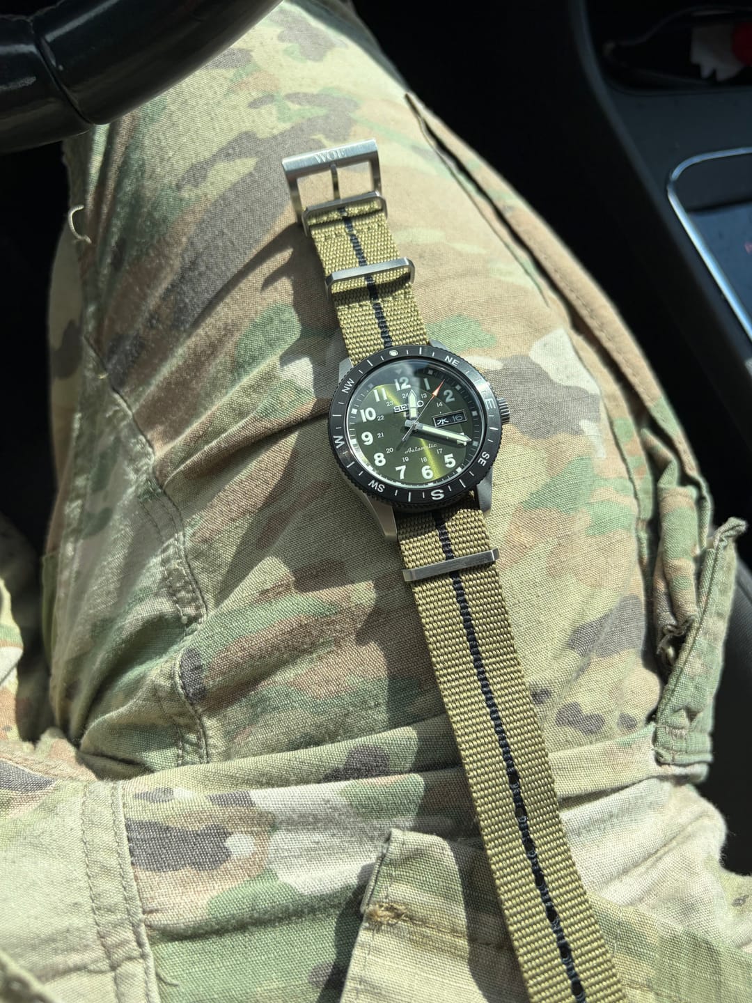 Customer photo review of Five Eye Nylon Watch Strap - Stripe