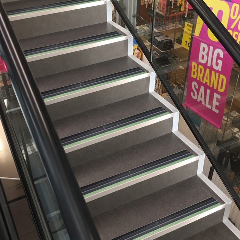 Customer photo review of Aluminium Stair Nosing 85x30mm Anti Slip Double PVC Insert