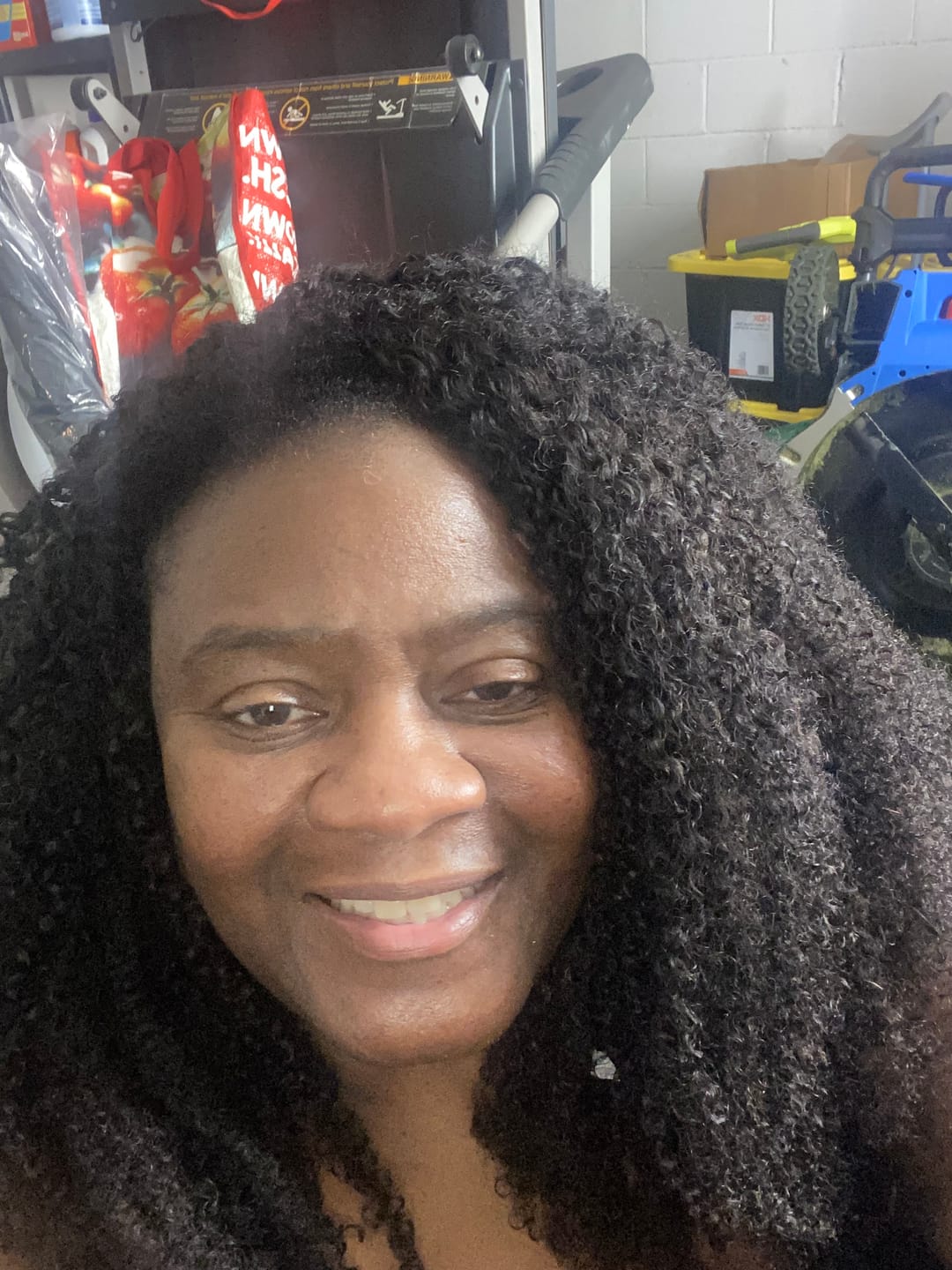Customer photo review of Multi-Textured Kinky Curly Crochet Hair