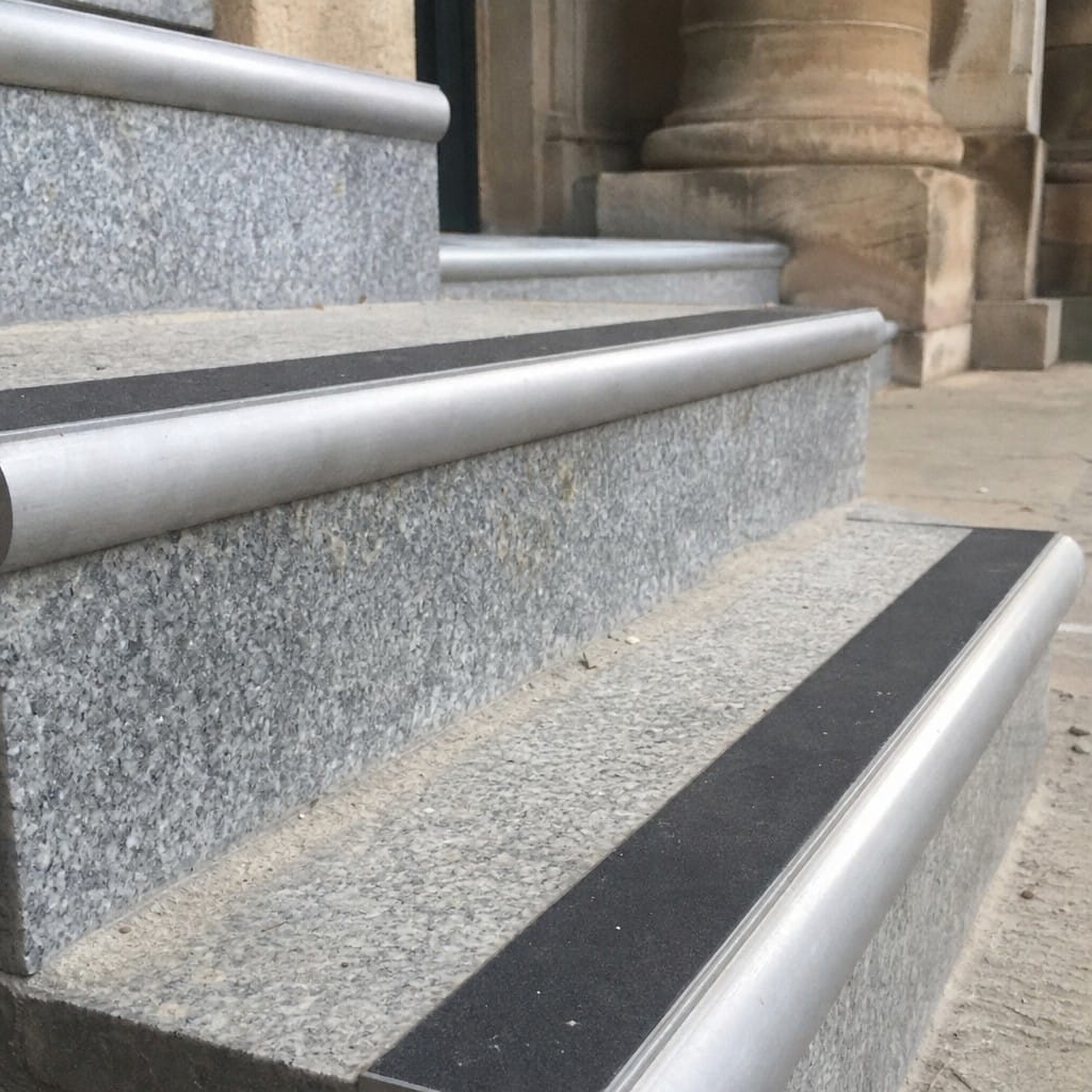 Customer photo review of Bullnose Aluminium Stair Nosing 2.75m Single Insert 39mm