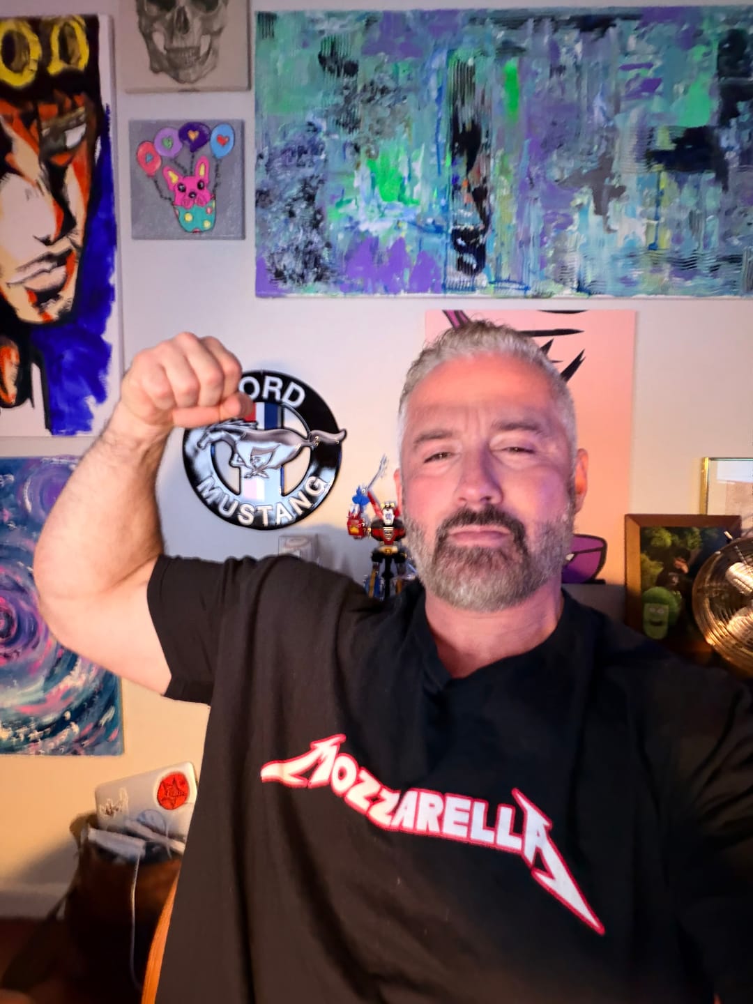 Customer photo review of Mozzarella Heavy Metal T-Shirt