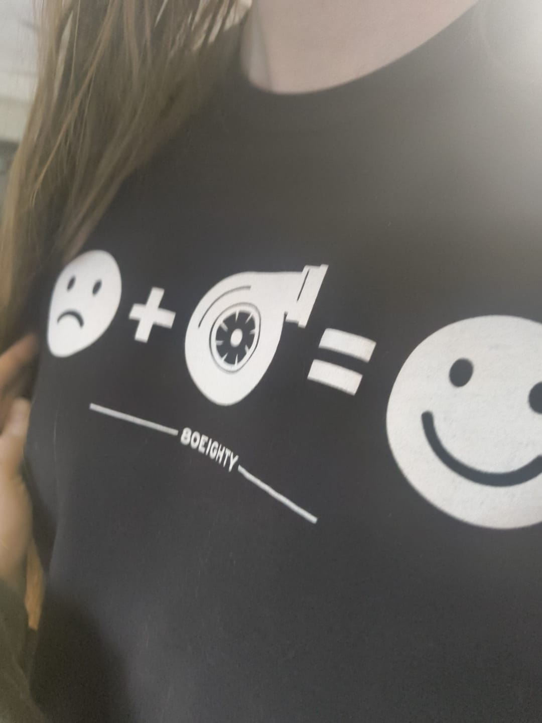 Customer photo review of 80Eighty® HappyTurbo Shirt