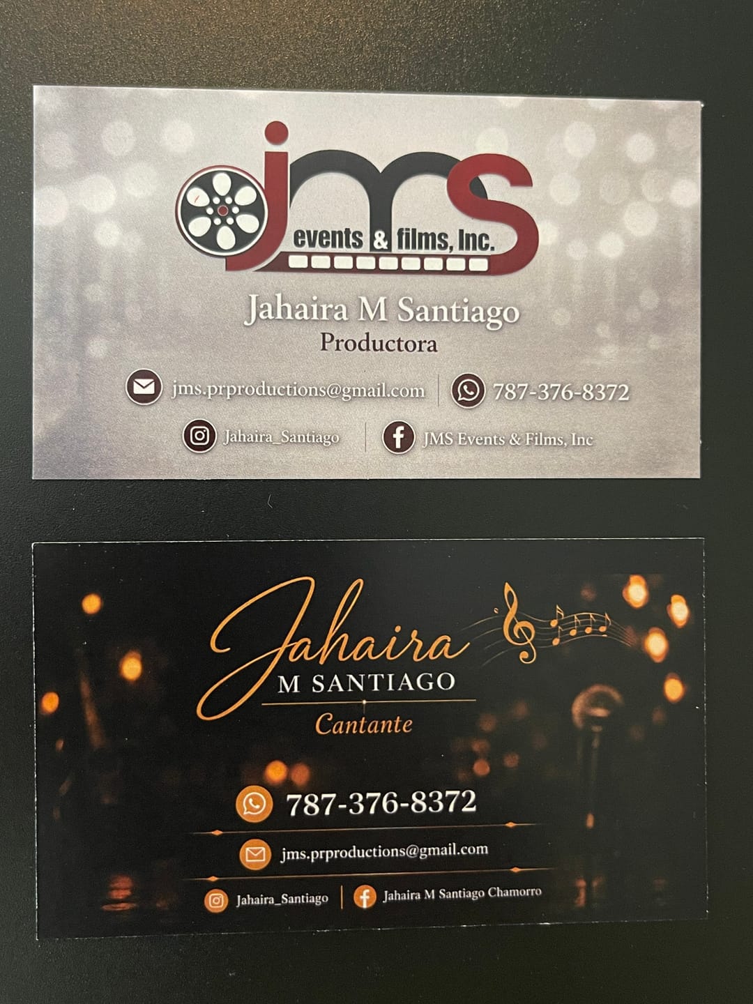 Customer photo review of Tarjetas de Presentación Full Color (Cartón / 2 Lados)