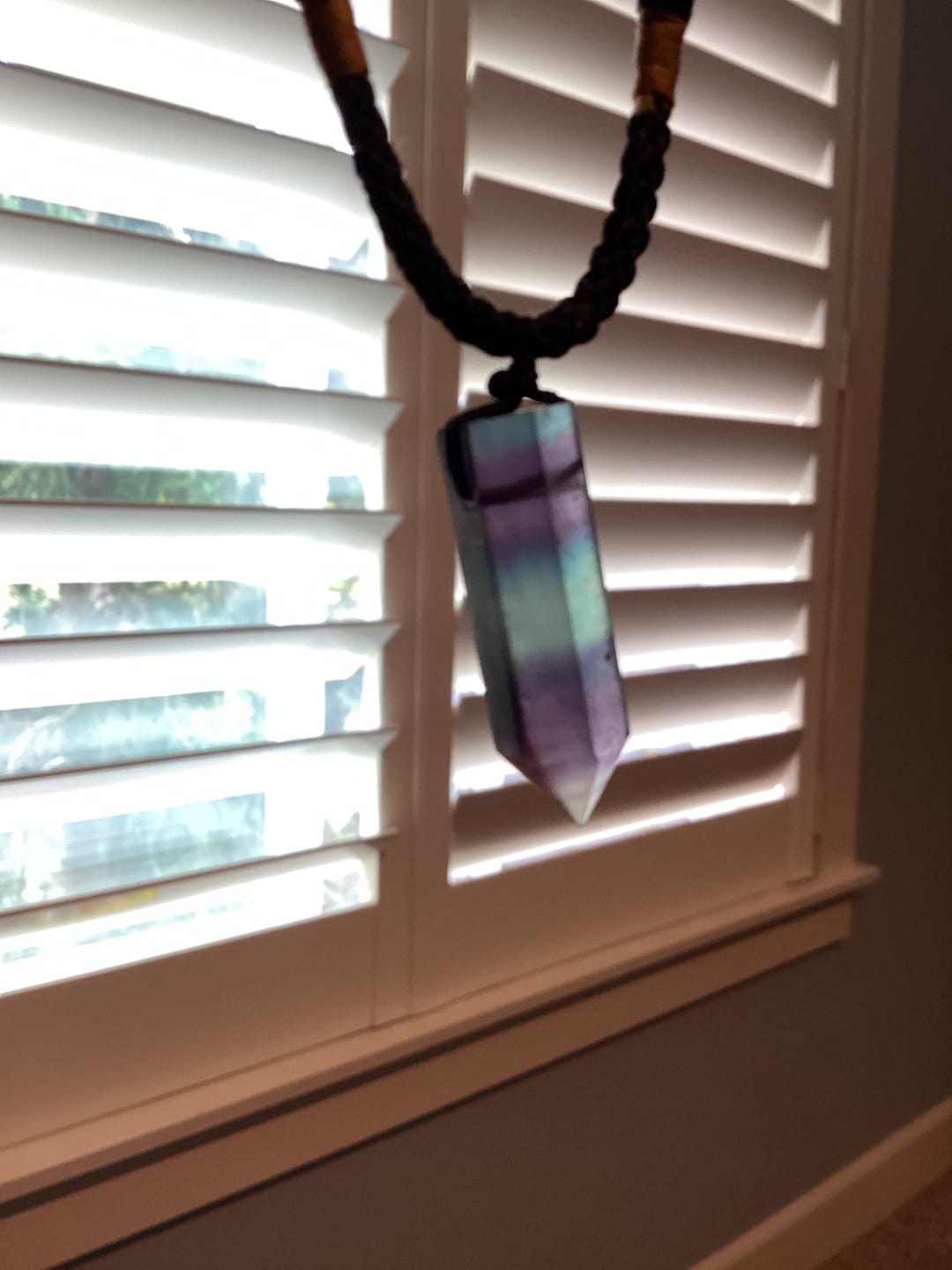 Customer photo review of Natural Fluorite Necklace