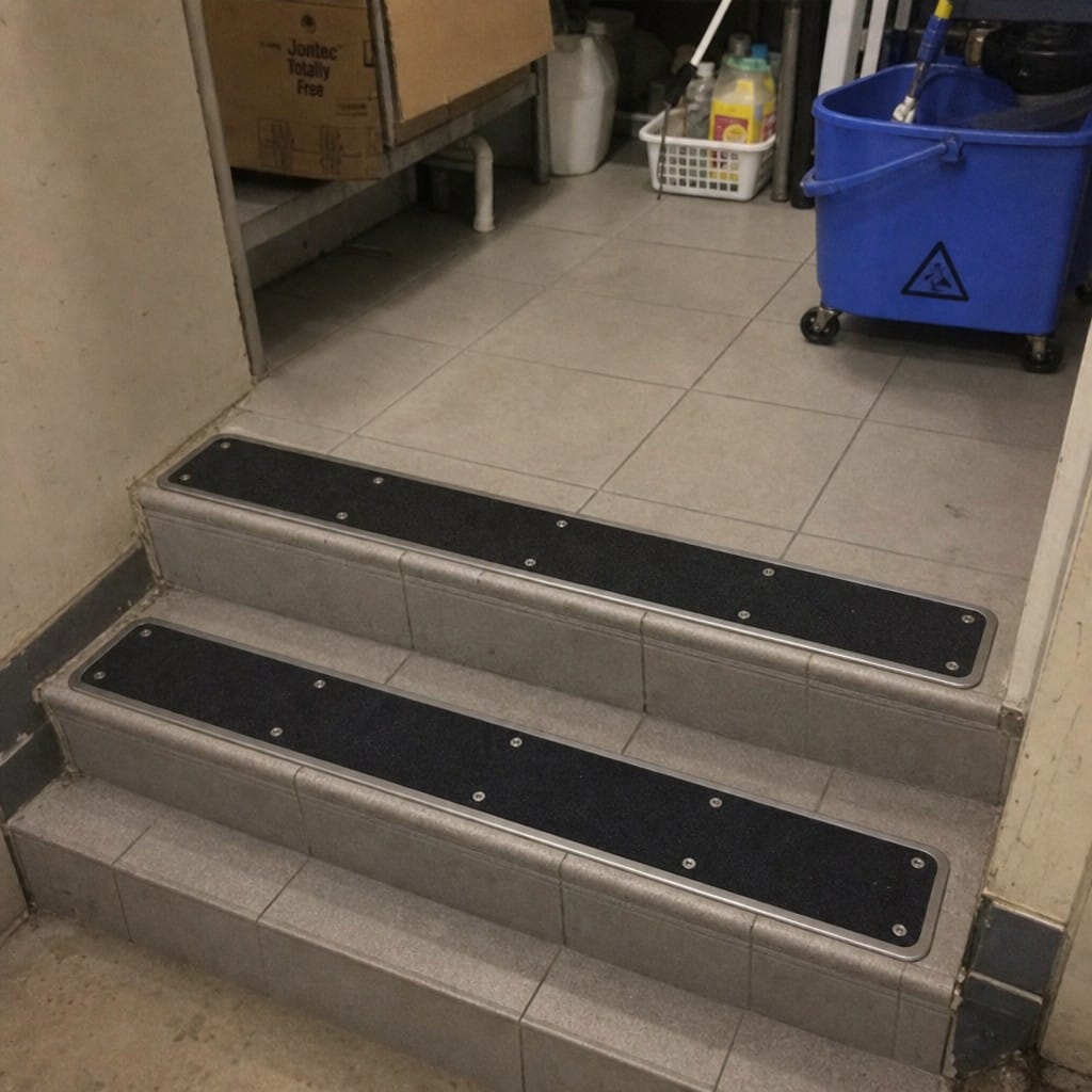 Customer photo review of Steel Treadplates 63mm 115mm Commercial Anti Slip Nosing