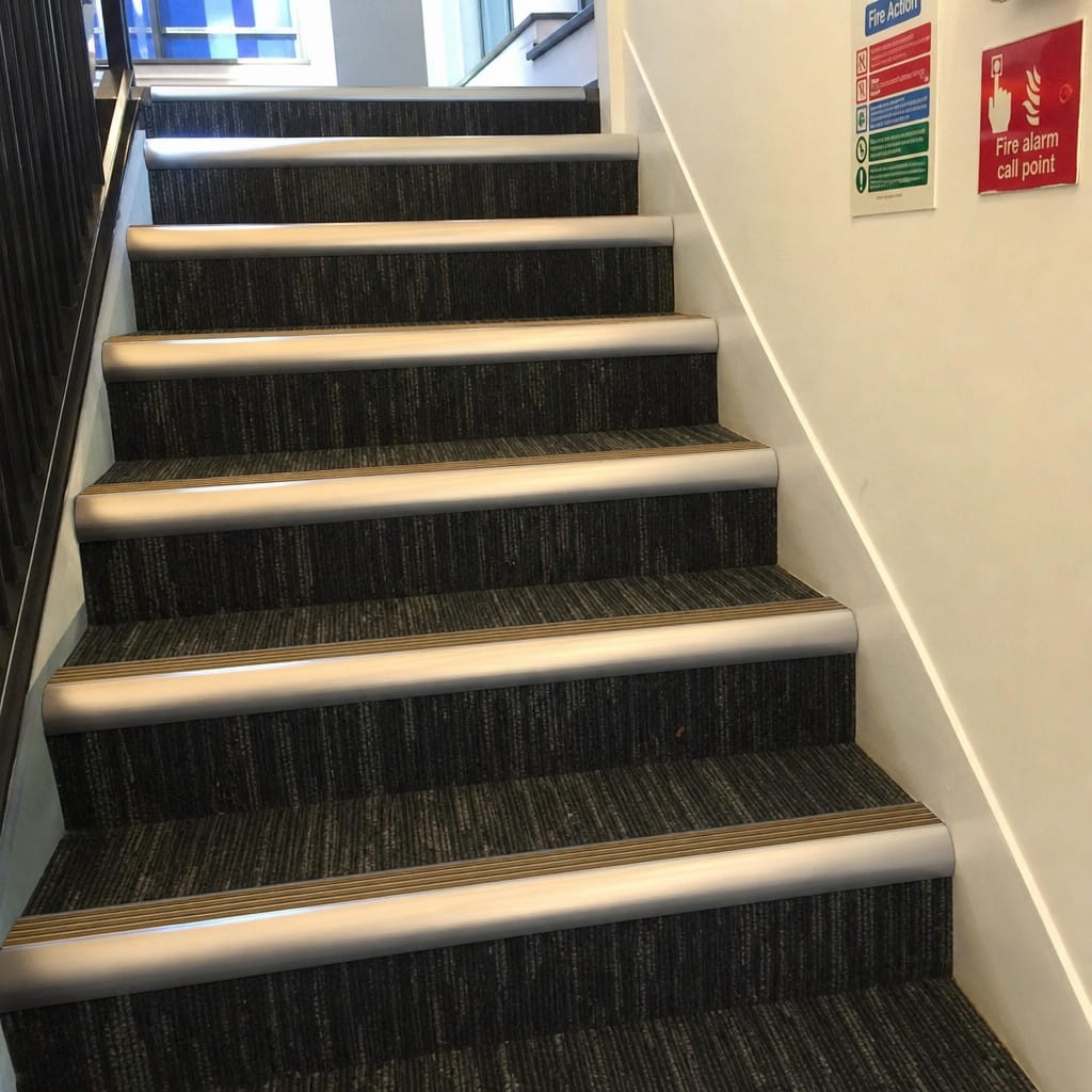 Customer photo review of Aluminium Bullnose Stair Nosing 70.58x55mm 5mm Gauge, 1m & 2m