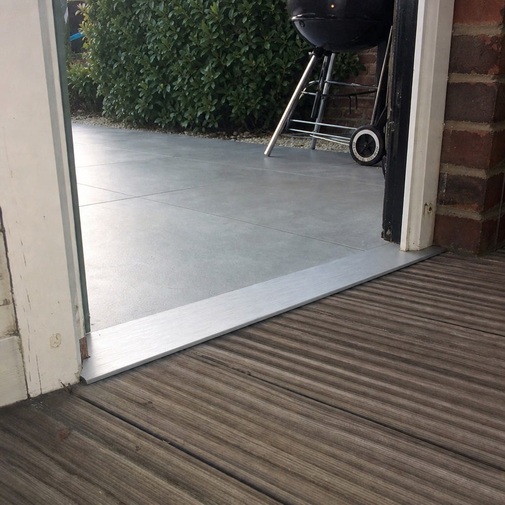 Customer photo review of Aluminium Door Threshold Cover Strip 38mm Self-Adhesive, 8 Finishes