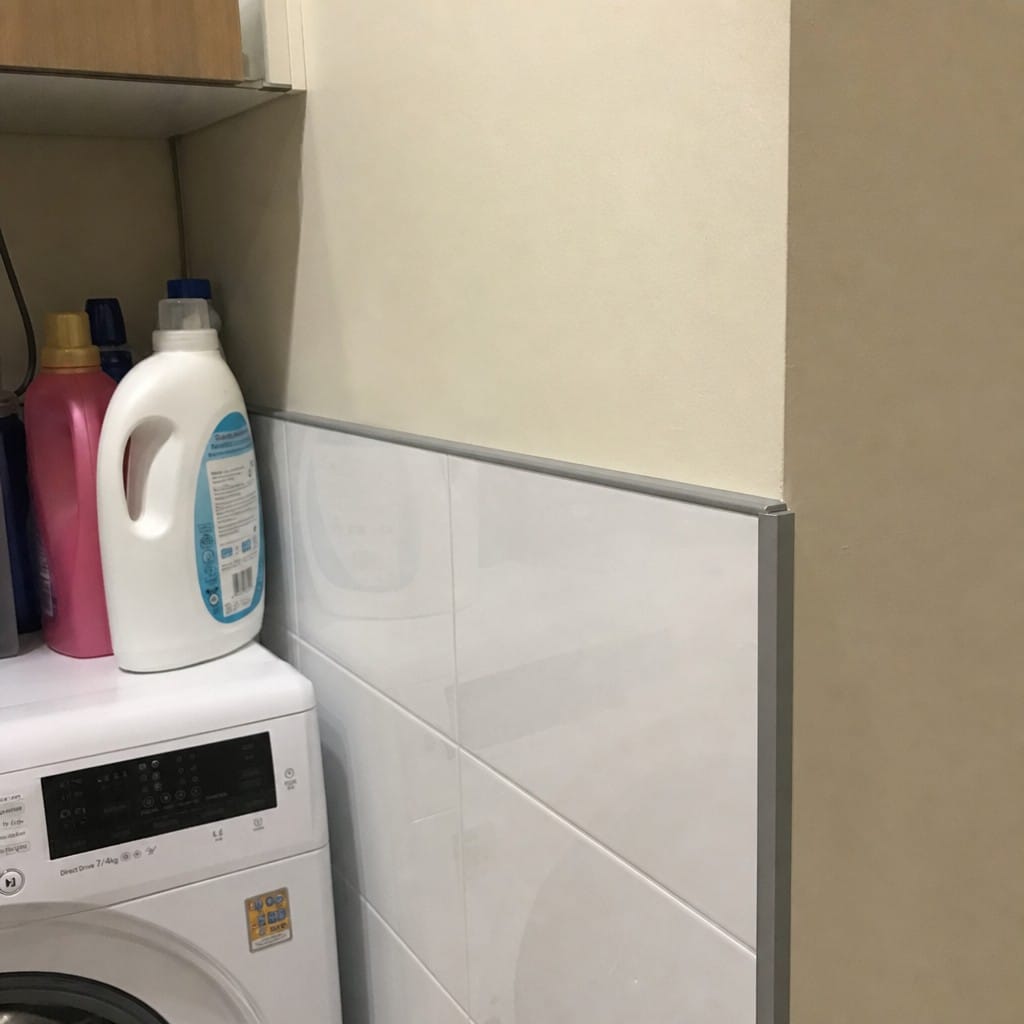 Customer photo review of PVC Tile Trim Straight Edge 6mm 8mm 10mm 12mm for Walls