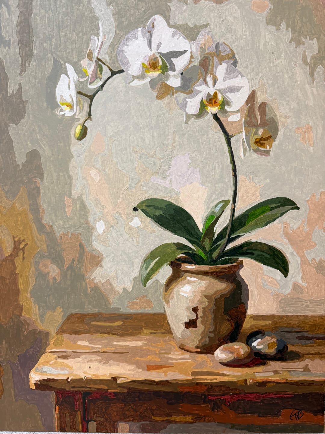 Customer photo review of Orchid Ceramic Pot Minimal (80 Color Paint by Numbers)