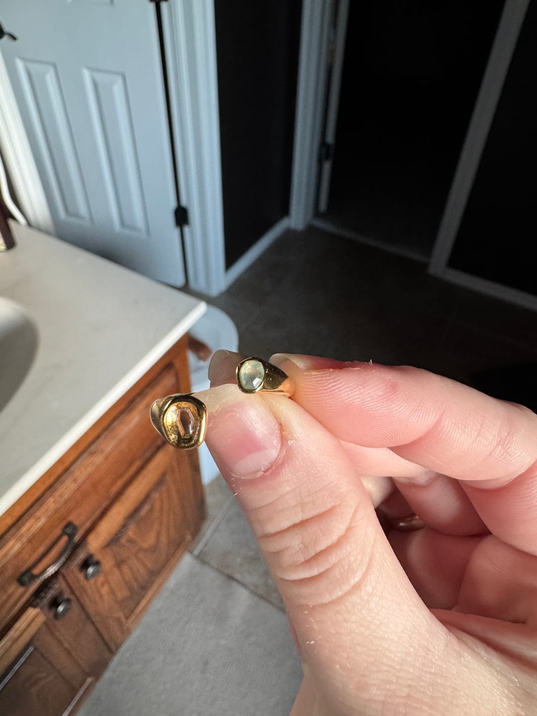 Customer photo review of Vintage Aquamarine Wrap Ring