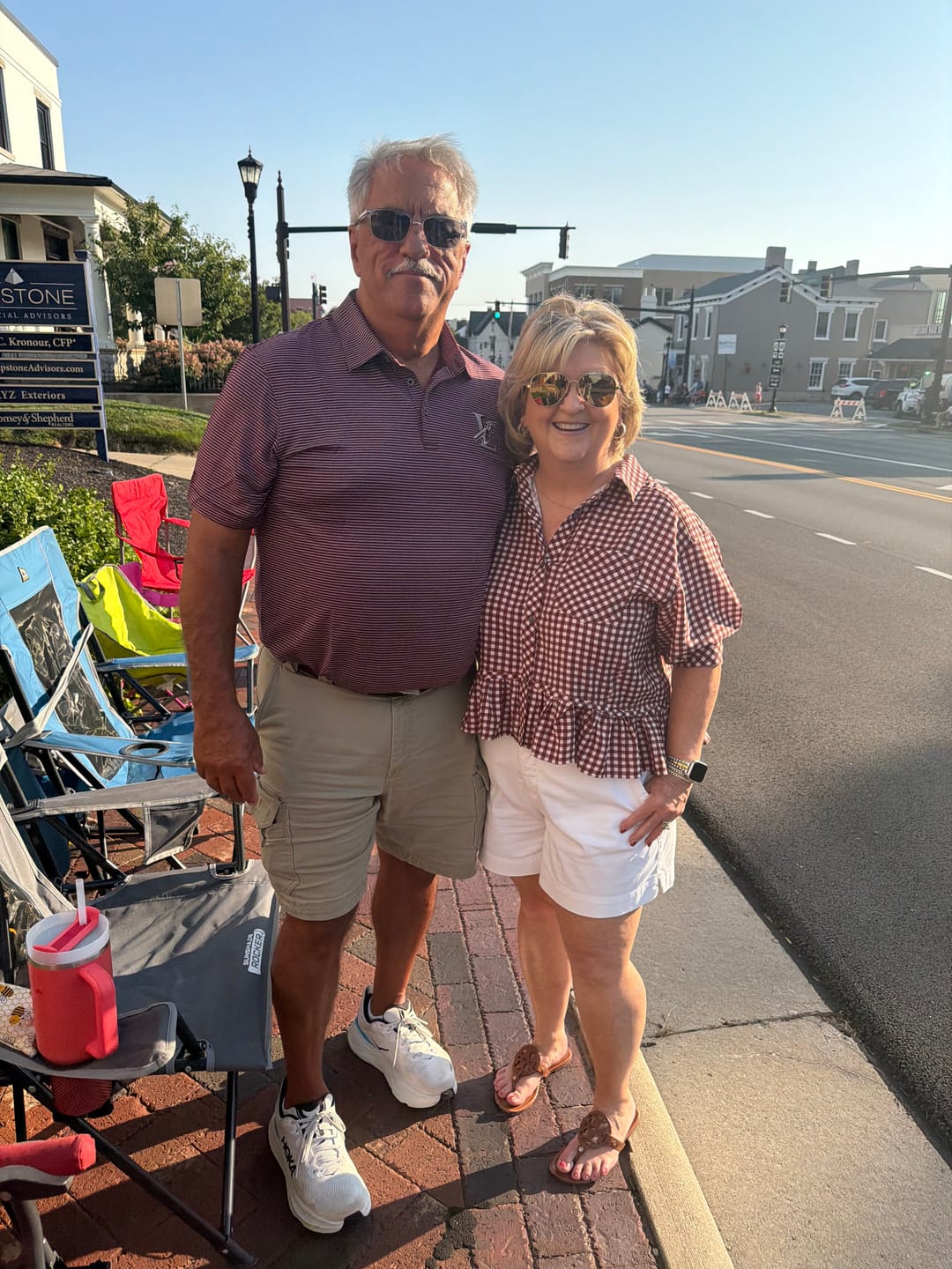 Customer photo review of Entro Red Bean Gingham Top