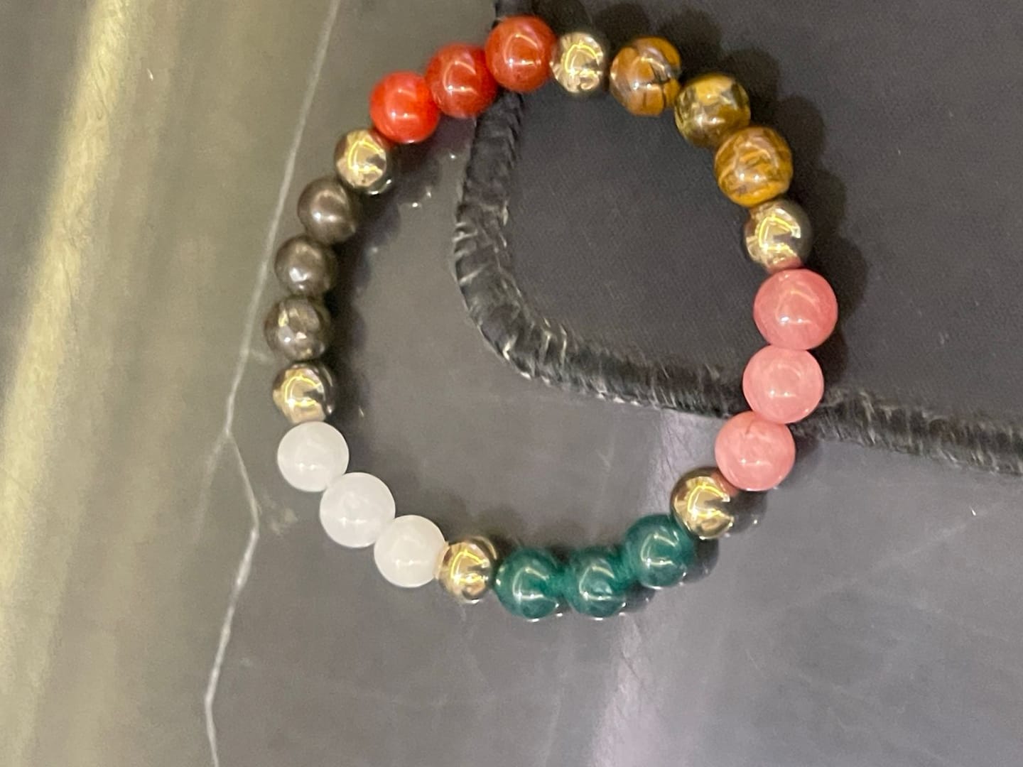 Customer photo review of Dhan Vriddhi Crystal Bracelet – Vastu Remedy for Wealth Attraction | Prosperity Energy Activator | 8 mm Beads
