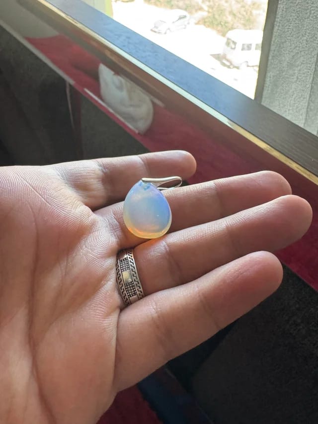 Customer photo review of Natural Moonstone – Certified Chandrakant Mani