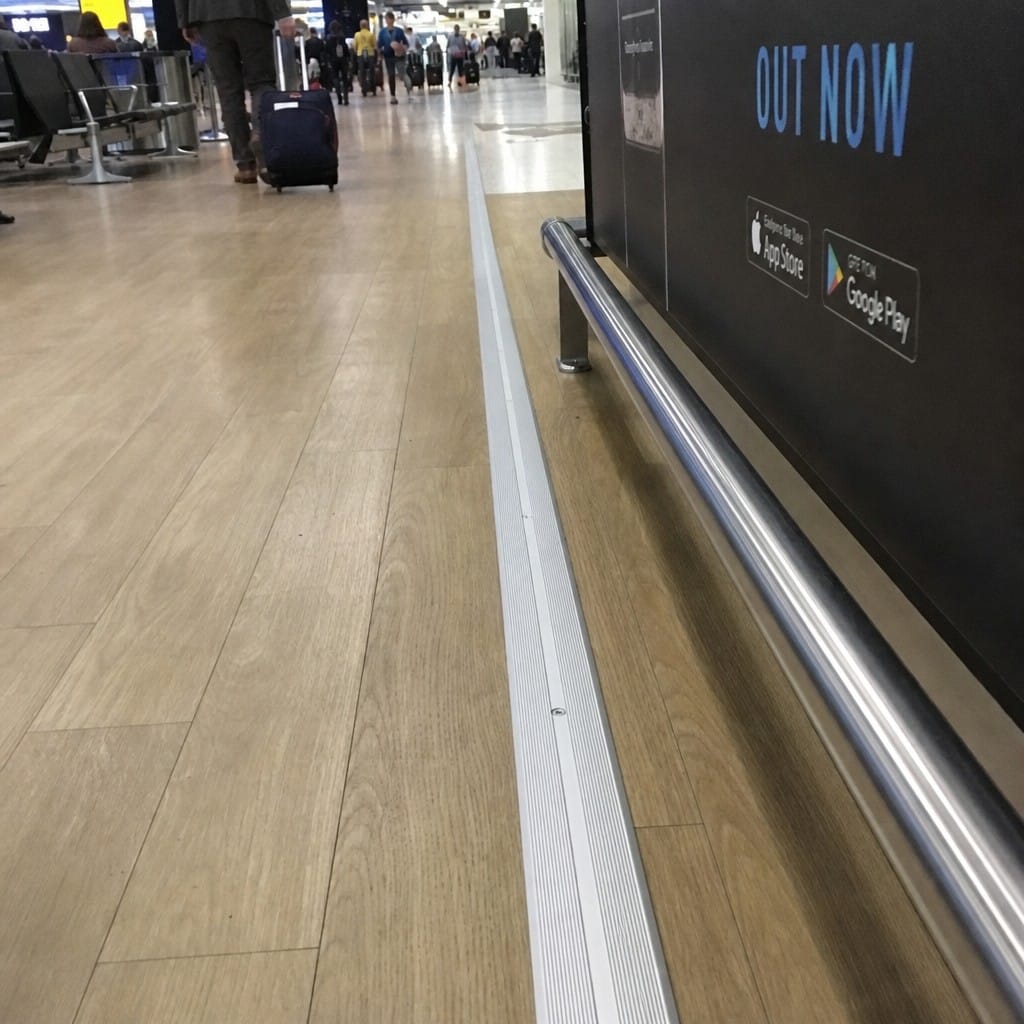 Customer photo review of Aluminium Floor Cover Plate Screw Fit 70-135mm, 6 Widths