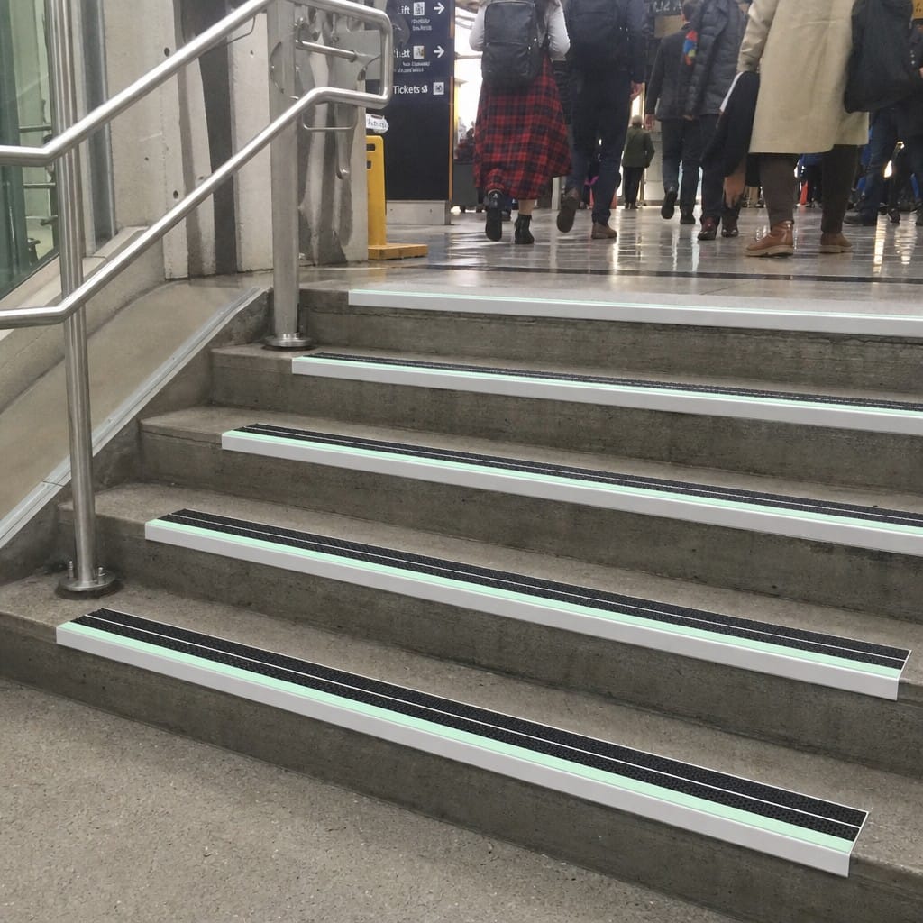 Customer photo review of Safety Stair Nosing 85x30mm Slip Resistant Aluminium Indoor Outdoor