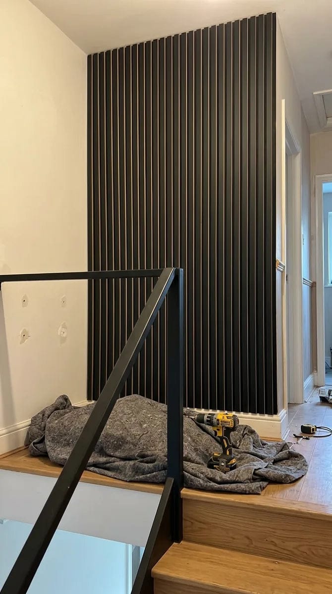 Customer photo review of Panneaux Acoustiques Noir Mat – 240x60 – 11 mm – Lot de 4