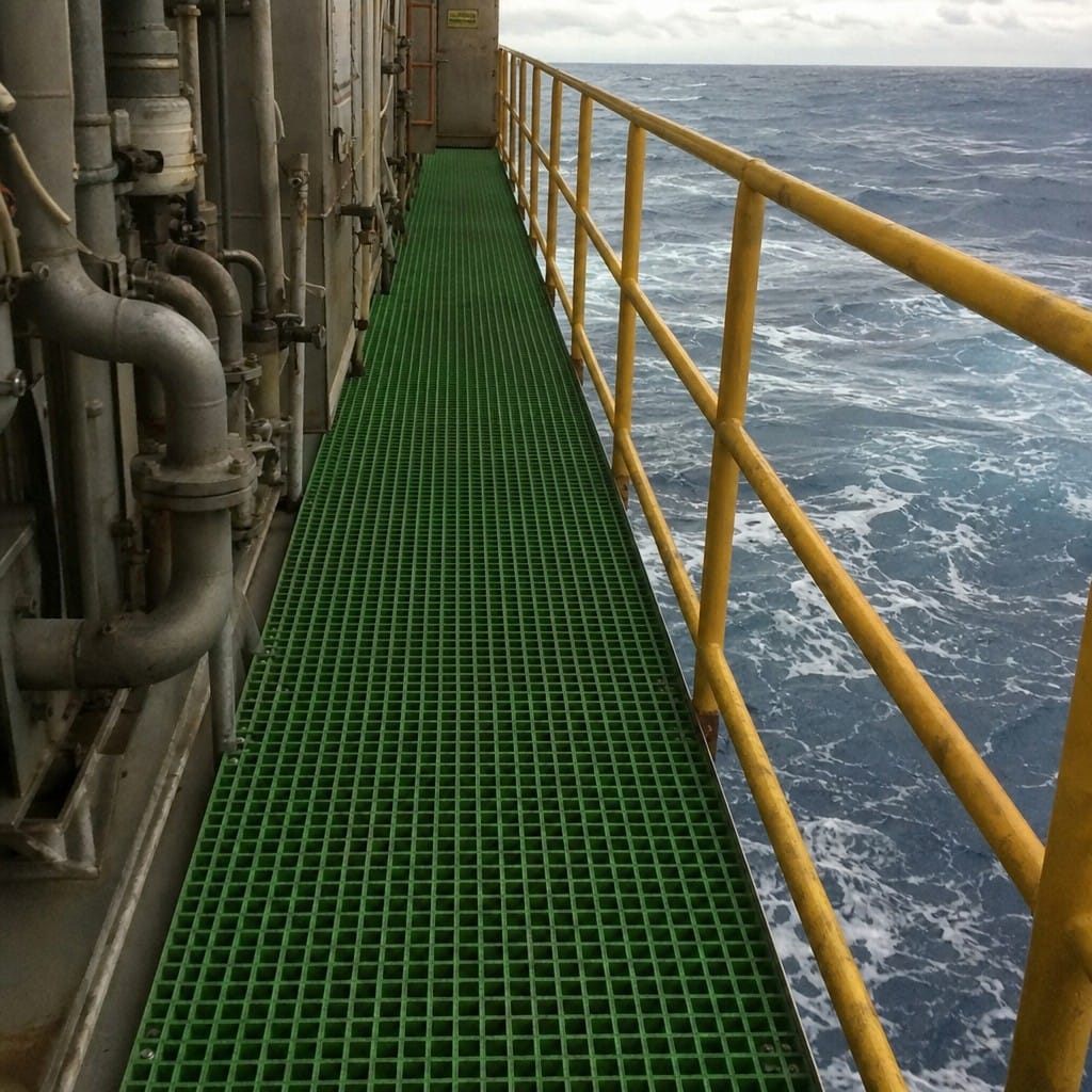 Customer photo review of GRP Grating Panels 38mm – Anti-Slip Fibreglass Floor Grating | Multiple Sizes & Colours
