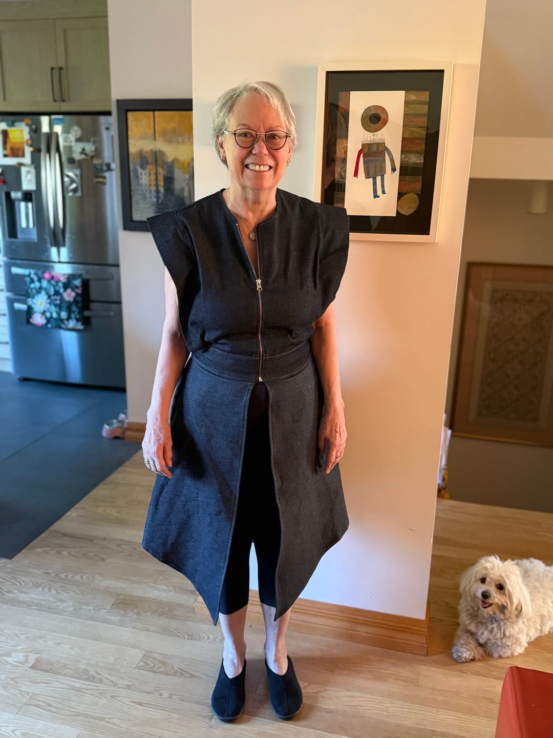 Customer photo review of Fine Knit Asymmetric Cardigan