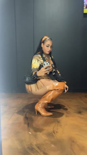 Customer photo review of JEANIE WIDE CALF THIGH HIGH