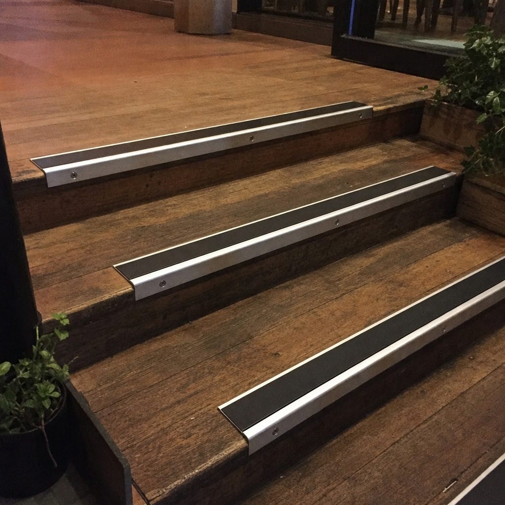 Customer photo review of Aluminium Stair Nosing 56x33mm Straight Edge Commercial, 4 Lengths