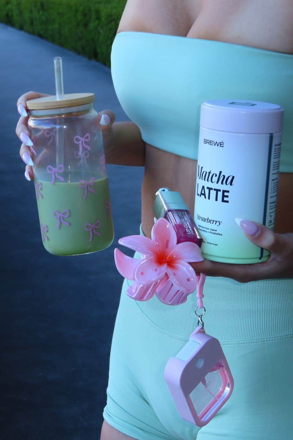 Customer photo review of Strawberry Matcha Latte (Ceremonial Grade + Pre & Probiotics)