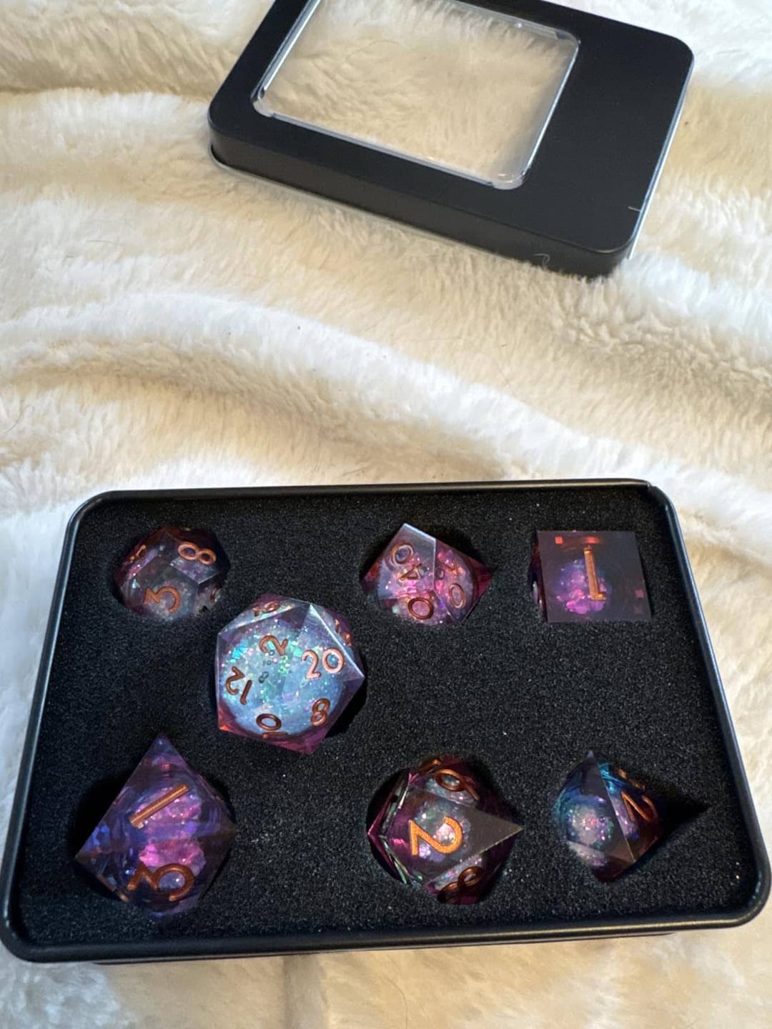 Customer photo review of Liquid Galaxy Dice Set