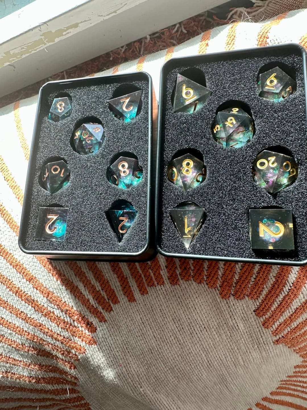Customer photo review of Liquid Galaxy Dice Set