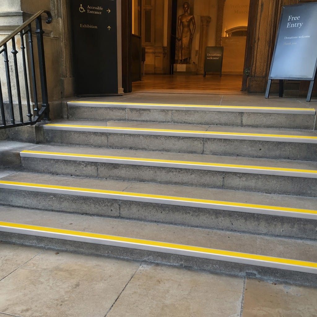 Customer photo review of Aluminium Stair Nosing 60x32mm Heavy Duty Anti Slip, 11 Colours