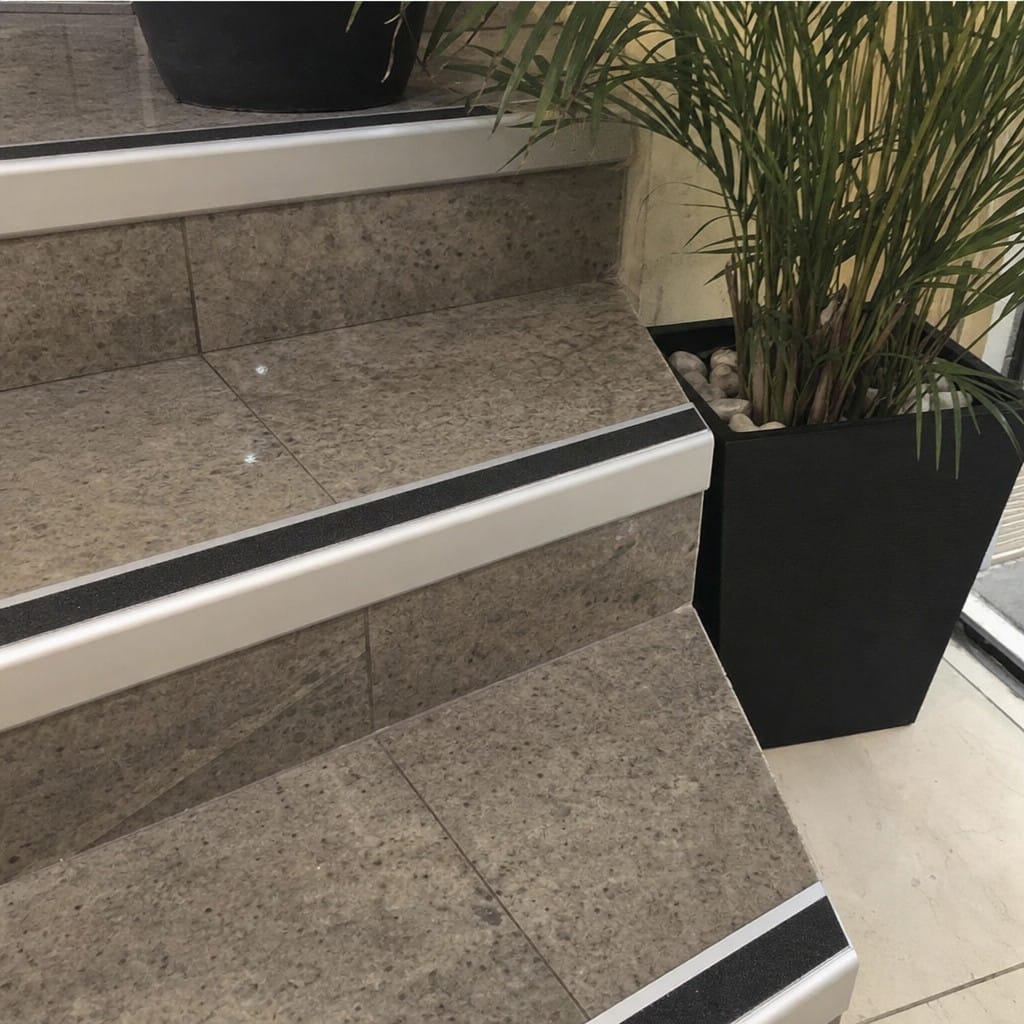 Customer photo review of Anodised Aluminium Stair Nosing 41x26.6mm with Anti Slip Tape
