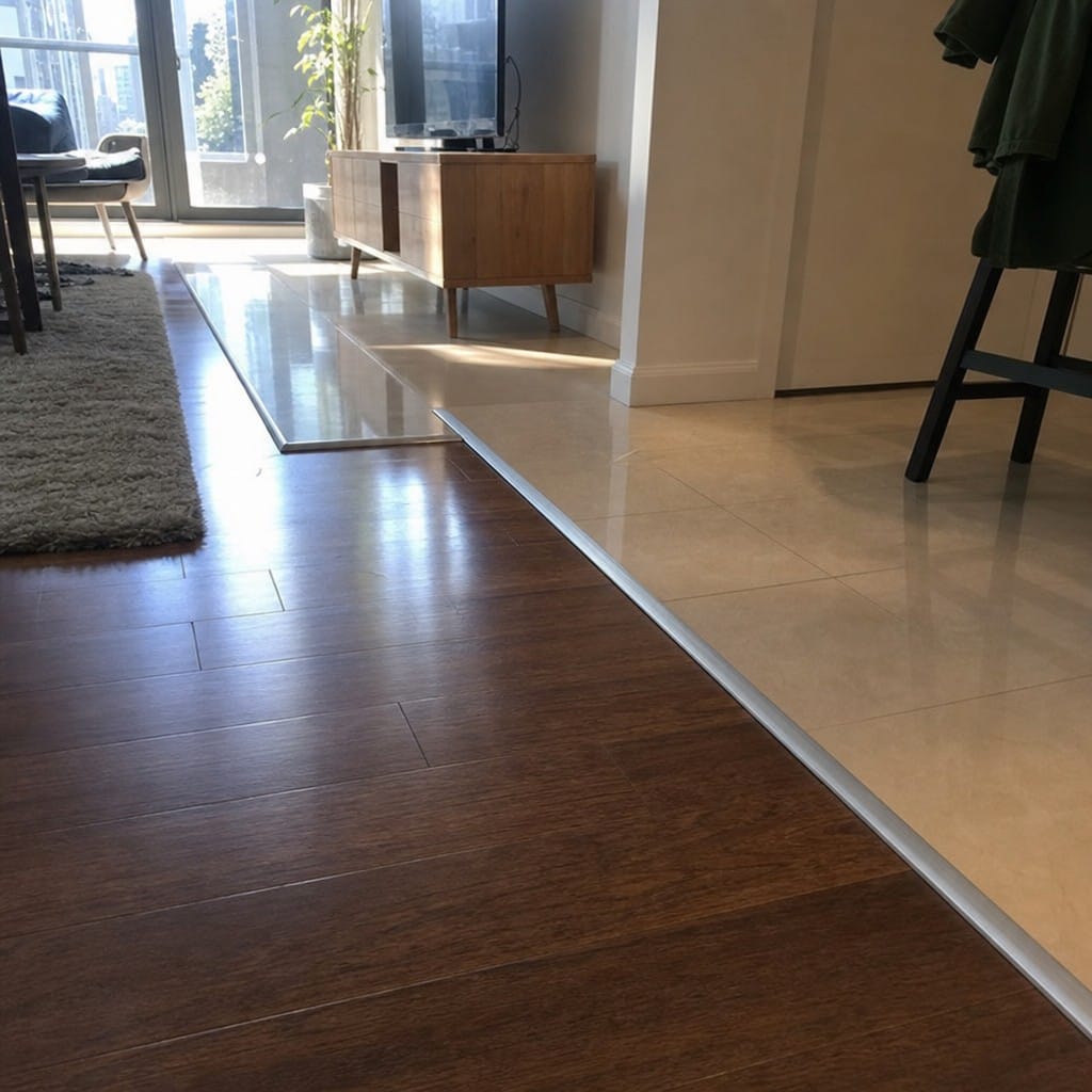 Customer photo review of Aluminium T Profile Strip 14x8mm Anodised Floor Transitions - 2.5m