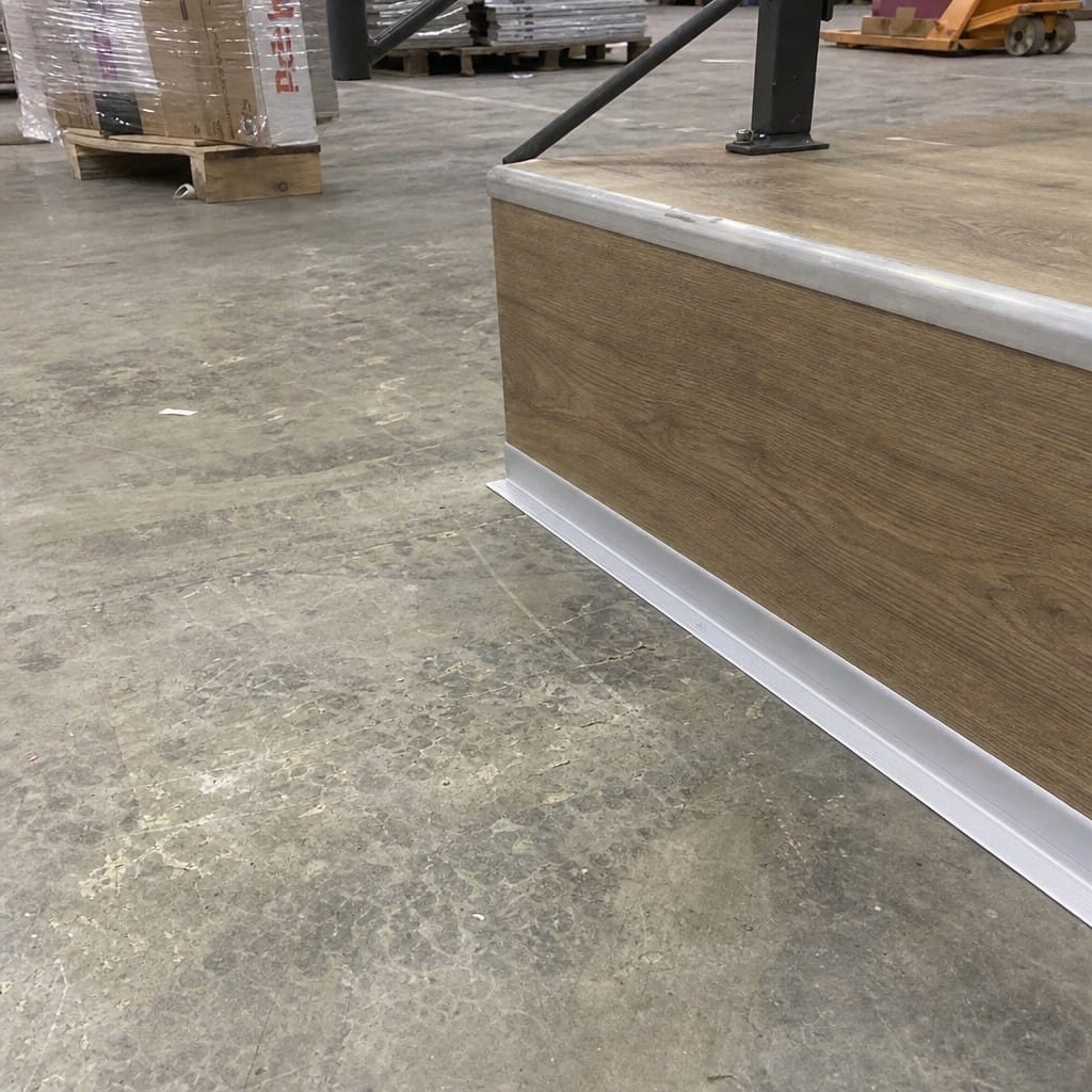 Customer photo review of Aluminium Stair Corner Trim 25mm Inner Angle for 3mm LVT Floors