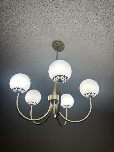 Customer photo review of 6 Globe Chandelier
