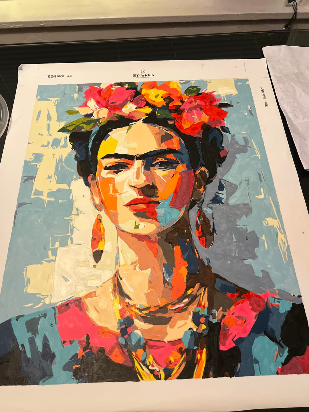 Customer photo review of Expressive Frida | Paint by Number