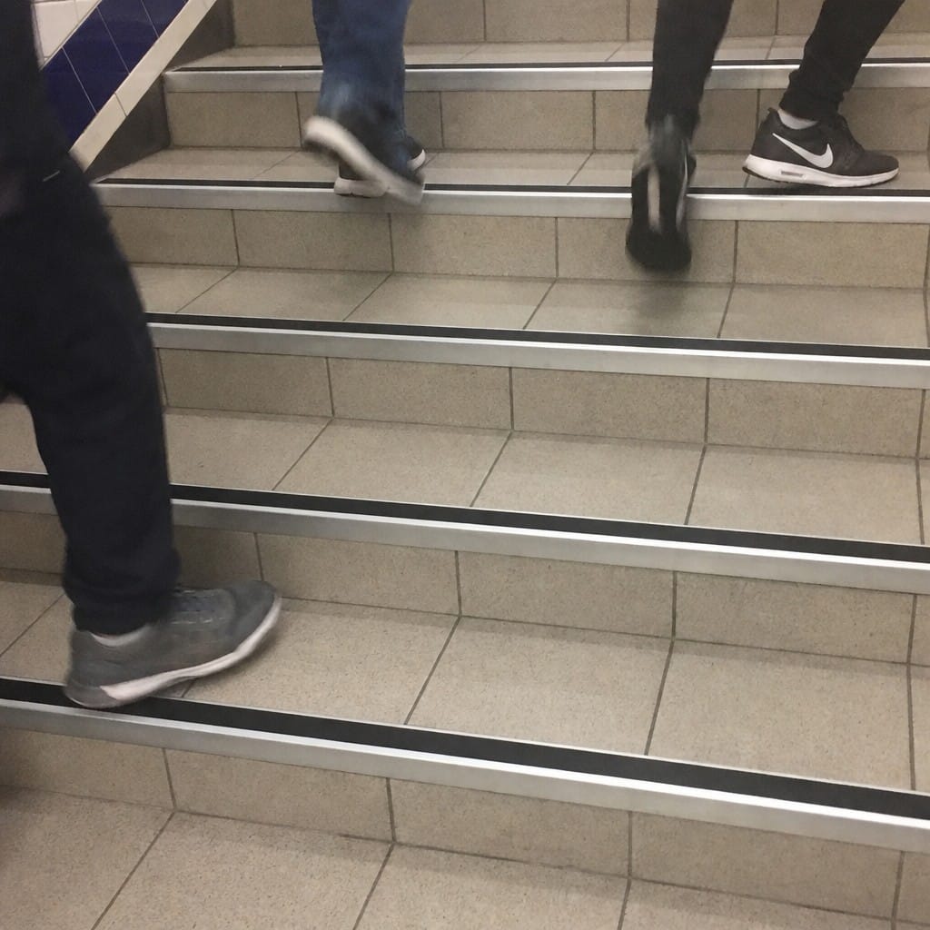 Customer photo review of Aluminium Stair Nosing 3.22m Square Edge | Heavy Duty Anti-Slip Insert