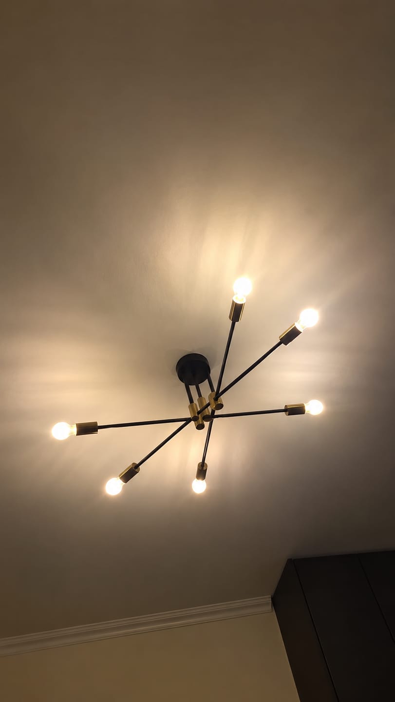 Customer photo review of 6 Light Globe Ceiling Light