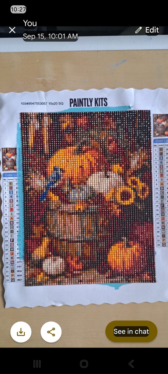 Customer photo review of Autumn Harvest Haven (Diamond Painting)