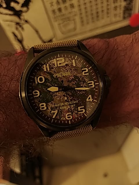 Customer photo review of Warpath Series Camouflage Dial Military Watch 43mm