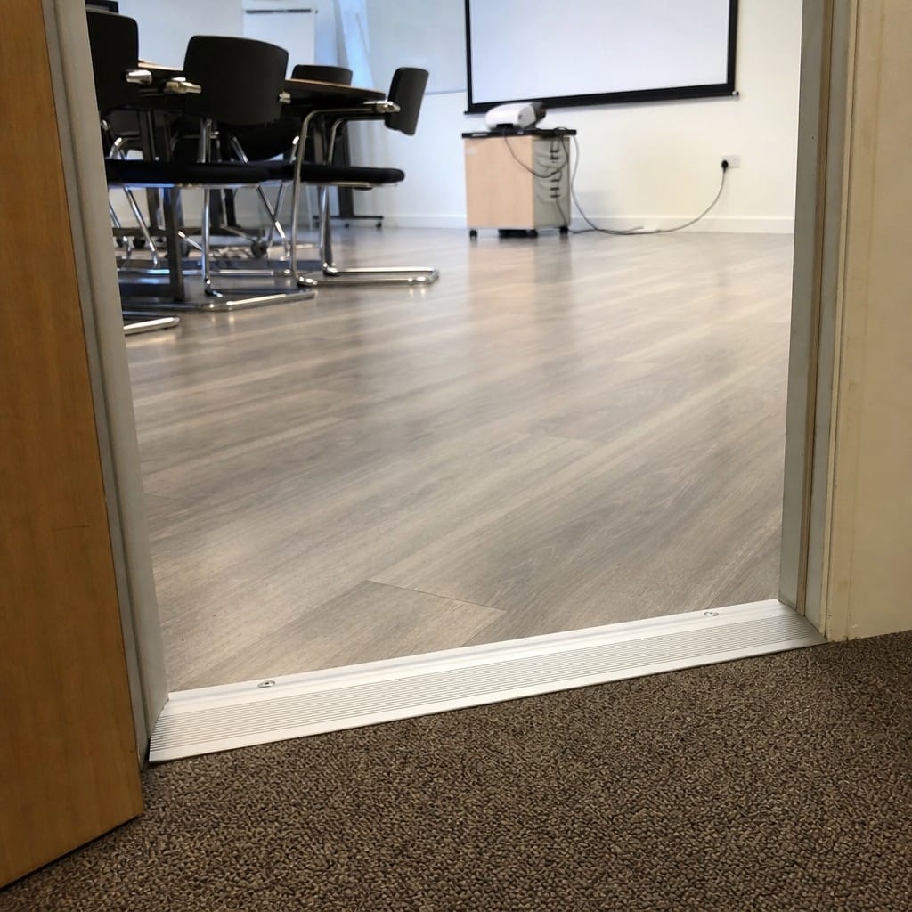 Customer photo review of Aluminium LVT Reducer 39mm Heavy Duty Anodised for 5mm LVT