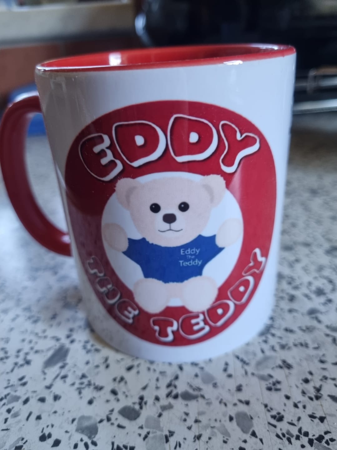 Customer photo review of Eddy the Teddy Mug
